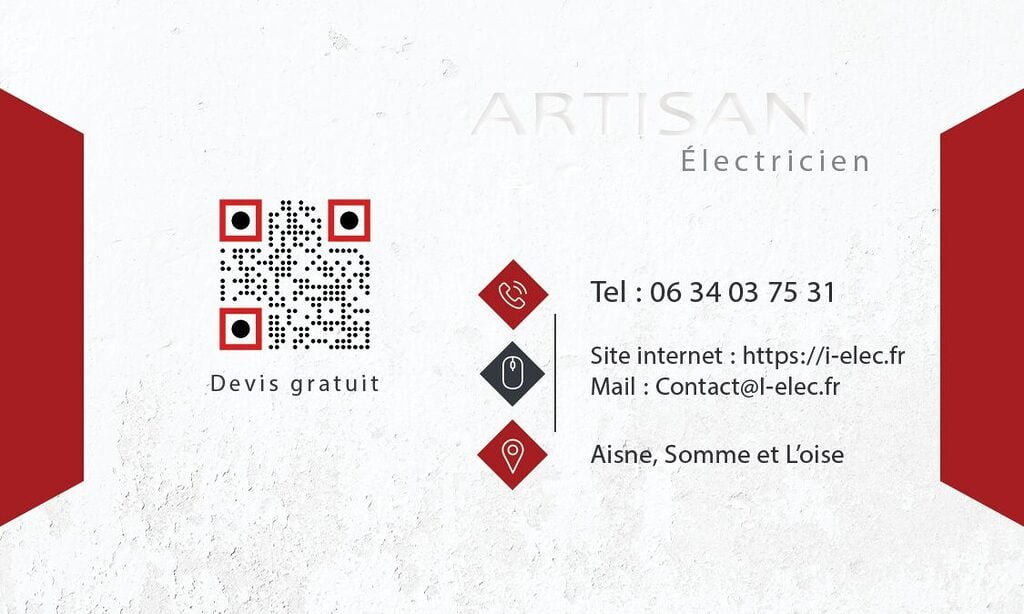 Électricien à Saint-Quentin carte de visite