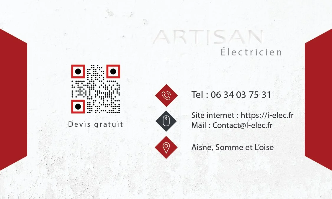 Électricien à Saint-Quentin carte de visite